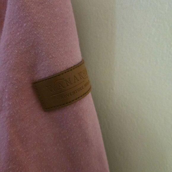 Wanakome Selene Color Block Hoodie Pink Cream Tan Size M - Picture 6 of 11